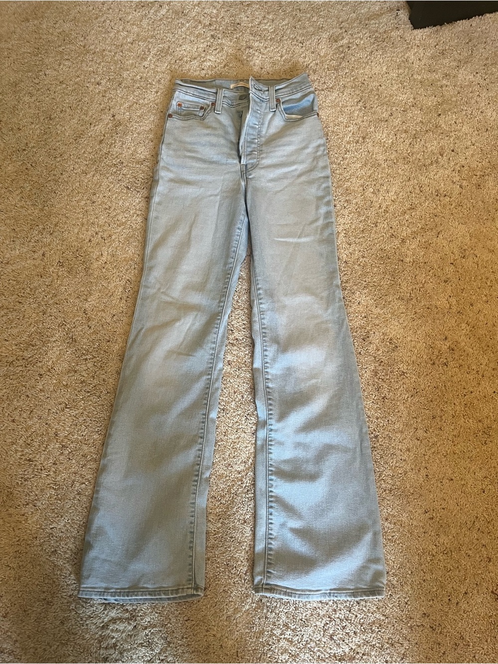 Levi's Light Blue High-Rise Wide Leg Jeans